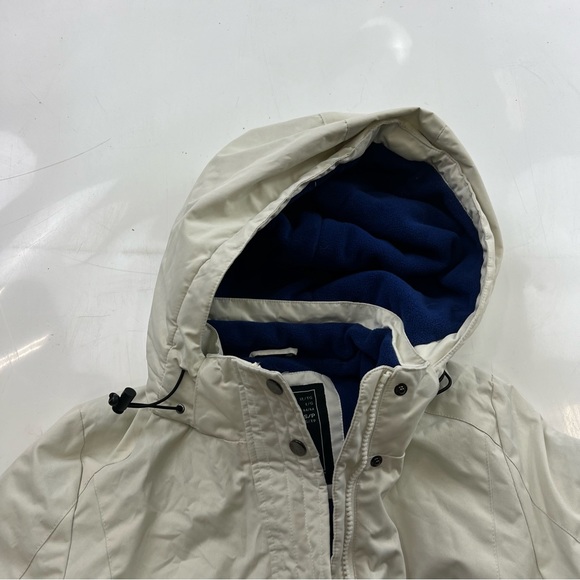 Arctic women’s white zip hooded winter jacket S L67-1 - Picture 4 of 7